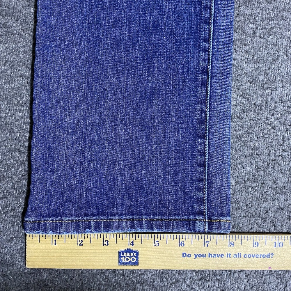 Levi's 505 Straight Leg Jeans Women 16 M 36x30 Blue Denim Mid-Rise Stretch Pants - Picture 10 of 16